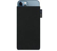 Adore June Classic Black Protection Sleeve compatible with iPhone 13 / iPhone 13 Pro/iPhone 12 / iPhone 12 Pro, Pouch Case Made of Durable Fabric with Display Cleaning Effect