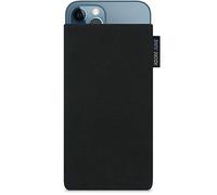 Adore June Classic Black Protection Sleeve compatible with iPhone 13 Pro Max/iPhone 12 Pro Max, Pouch Case Made of Durable Fabric with Display Cleaning Effect