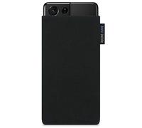 Adore June Classic Black Protection Sleeve compatible with Galaxy S21 Ultra and Galaxy S21 Ultra 5G, Pouch Case Made of Durable Fabric with Display Cleaning Effect