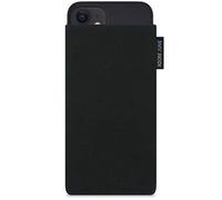 Adore June Classic Black Protection Sleeve compatible with iPhone 13 mini/iPhone 12 mini, Pouch Case Made of Durable Fabric with Display Cleaning Effect