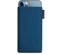 Adore June Classic Ocean-Blue Protection Sleeve compatible with iPhone 13 / iPhone 13 Pro/iPhone 12 / iPhone 12 Pro, Pouch Case Made of Durable Fabric with Display Cleaning Effect
