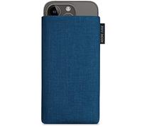 Adore June Classic Ocean-Blue Protection Sleeve compatible with iPhone 15 14 / iPhone 15 14 Pro, Pouch Case Made of Durable Fabric with Display Cleaning Effect