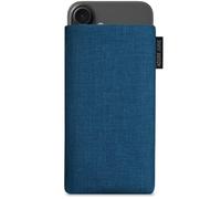 Adore June Classic Ocean-Blue Protection Sleeve compatible with iPhone 16e / iPhone 16, Pouch Case Made of Durable Fabric with Display Cleaning Effect