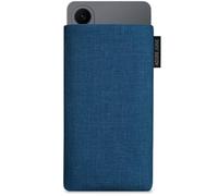 Adore June Classic Ocean-Blue Protection Sleeve compatible with Samsung Galaxy S25 Edge, Pouch Case Made of Durable Fabric with Display Cleaning Effect