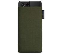 Adore June Classic Olive Green AJ1946-SG Mobile Phone Case Compatible with Galaxy S21 Ultra Mobile Phone Case Made from Durable Cordura Fabric with Display Cleaning Effect Made in Europe 6.8"