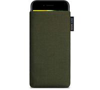 Adore June Classic Olive-Green Protection Sleeve compatible with Apple iPhone SE 2, Pouch Case Made of Durable Fabric with Display Cleaning Effect