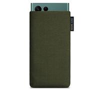 Adore June Classic Olive Green Protective Case Compatible with Galaxy S23 Ultra/Galaxy S22 Ultra, Workbench Durable Textile Pouch with Display Cleaning Effect