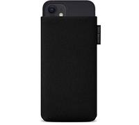 Adore June Protection Sleeve Classic Recycled Black compatible with iPhone 13 mini/iPhone 12 mini, Modern Sustainable R-PES Fabric. Made in Europe