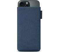 Adore June Protection Sleeve Classic Recycled Blue compatible with iPhone 16 Pro Max 2024, Modern Sustainable R-PES Fabric. Manufactured in Europe