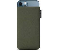 Adore June Protection Sleeve Classic Recycled Olive Green compatible with iPhone 13 Pro Max/iPhone 12 Pro Max, Modern Sustainable R-PES Fabric. Made in Europe