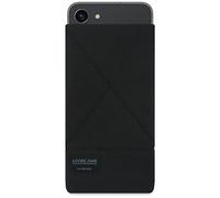 Adore June Triangle Pouch compatible with Galaxy S25 Plus/Galaxy S24 Plus / S23 Plus / S22 Plus, Elegant Fabric Made Sleeve with Display Cleaning Effect, Black