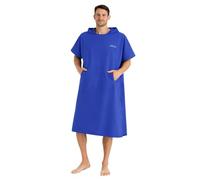 Adore Microfibre Changing Robe Poncho Towel with Hood - Quick Dry Beach & Surf Changing Robe for Swimming, Paddleboard & Watersports, Royal Blue, L/XL