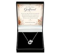 Adored Gifts Necklace for Girlfriend Trinity Ring - To the Best Girlfriend
