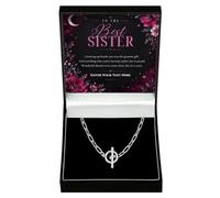 Adored Gifts Necklace for Sister Unity Chain with Personalised Keepsake Box | 316L stainless steel with a sleek modern link chain and stylish toggle fastening