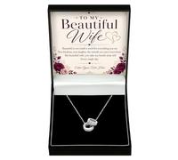 Adored Gifts Necklace for Wife Trinity Ring - To My Beautiful Wife