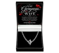 Adored Gifts Necklace for Wife Unity Chain - To My Gorgeous Wife