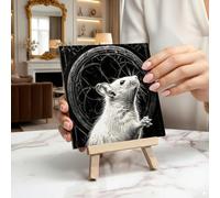 Adored Gifts The Mouse Framed Ceramic Tile Art On Easel - Gothic Wall Art - Gothic Home Decor - Goth Decor - Unique Wall Decor