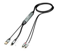 Adoreen Unidirectional SPDIF Toslink Optical Input to 2 RCA Output Adapter Cable 6 Ft, 192kHz DAC Digital to Analog Audio Converter for HDTV, DVD, Blu-Ray Players, Game Consoles-NOT RCA to Optical