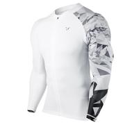 ADOREISM Men's Quick Dry UPF 50+ Sun Protection Long Sleeve Zip Rash Guard, Eagle, XXL