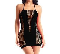 ADOREJOY Womens Lingerie Bodysuit Chemise Teddy Naughty Babydoll Nighty, A Black, Medium