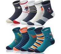 Adorel Boys Socks Ankle Cotton Odd Multipack Pack of 10 Dinosaur Rocket 6-10 Years (Manufacturer Size: XL)