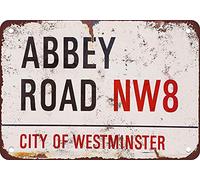 Adorepug Beatles Abbey Road Tin Wall Sign The Art Iron Painting Plaque Metal Wall Decoration Poster Decor Gifts for Office Home Man Cave Cafe Shop bar