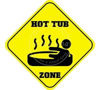 Adorepug Hot Tub Zone Tin Wall Sign The Art Iron Painting Plaque Metal Wall Decoration Poster Decor Gifts for Office Home Man Cave Cafe Shop bar