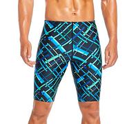 Adoretex Boy's/Men's Printed Pro Athletic Jammer Swimsuit Swim Shorts, Green Combo2, 32A