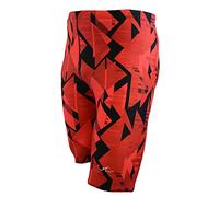 Adoretex Boy's/Men's Printed Pro Athletic Jammer Swimsuit Swim Shorts, Red Combo, 30