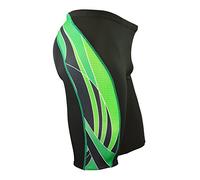 Adoretex Boy's/Men's Side Wings Swim Jammer Swimsuit, Black/Green, 34