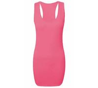 ADOREZ STYLE Ladies Plain Long Bodycon Racer Back Muscle Vest Womens Sleeveless Maxi Gym Top Size 8-26