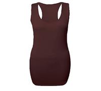 ADOREZ STYLE Ladies Plain Long Bodycon Racer Back Muscle Vest Womens Sleeveless Maxi Gym Top Size 8-26
