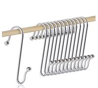 Adorfine 120pcs Silver Christmas Bauble Hooks 4cm Christmas Tree Ornament Hooks Metal S-shaped Ball Light Hangers Hooks