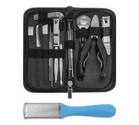 Adorila 16 Pcs Stainless Steel Manicure Kit, Nail Clipper Pedicure Tools for Feet, Nail Clippers Set As Best Gifts for Men & Women & Parents, Black
