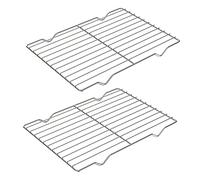 Adorila 2 Pack Cooling Rack for Baking, 8.3" x 11.4" Stainless Steel Grill Rack, Small Grid Baking Rack for Baking Cooking Roasting Oven (Silver)