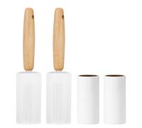Adorila 2 Pack Lint Rollers for Pet Hair, 240 Sheets Pet Hair Remover for Clothes, Portable Lint Remover Brush with Wooden Handle