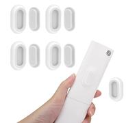 Adorila 4 Pack Silicone Magnetic Remote Control Holder, Wall Mount Remote Control Organizer, Self Adhesive Air Conditione and TV Remote Organizer (White)