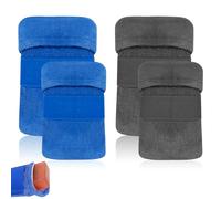 Adorila 4 PCS Cotton Soap Bag, Foaming and Drying The Soap, Shower Bar Pouch Scrubber for Men and Women (Blue & Grey)