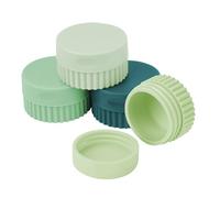 Adorila 4 Pcs Silicone Cream Jar with Lids, 21 Grams Small Travel Containers for Toiletries, Leakproof Refillable Bottles for Body Hand Cream, Lotion