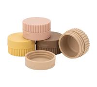 Adorila 4 Pcs Silicone Cream Jar with Lids, 21 Grams Small Travel Containers for Toiletries, Leakproof Refillable Bottles for Body Hand Cream, Lotion