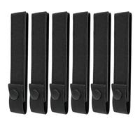 Adorila 6 Pack Molle Straps with Snaps, 6 inch Tactical Molle Strap Molle Webbing Straps, Outdoor Molle Attachment Straps for Backpack (Black)