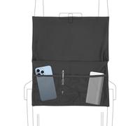Adorila Airline Tray Table Cover with Pockets, Airline Pouches Seat Back Organizer for Personal Items, Flying Sanitary Travel Accessories (Black)
