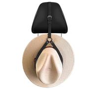 Adorila Cowboy Hat Rack for Pickup Trucks, Leather Cowboy Hat Holder for Truck Headrest, Cowboy Hat Hanger for Vehicle SUV Car Accessories (Black)
