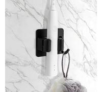 Adorila Electric Toothbrush Holder Wall Mounted, Stainless Steel Single Toothbrush Hook for Bathroom, Self Adhesive Toothbrush Storage Organizer Compatible with Spinbrush Pro, Oral-B Pro (Black)