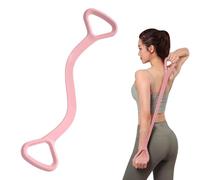 Adorila Figure 8 Resistance Band, for Men's and Women's Fitness, Portable Elastic Ropes for Yoga, Pilates(15LB Pink)