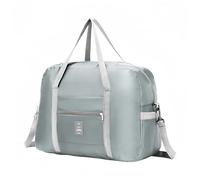 Adorila Foldable Duffle Bag for Travel, Waterproof Crossbody Double Layer Duffle Bags, Large Capacity Travel Tote Bags for Women & Men, Grey