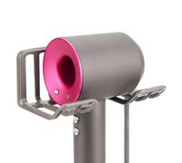 Adorila Hair Dryer Holder Wall Mount, Self Adhesive Aluminum Alloy Blow Dryer Holder, Hair Tool Organizer for Bathroom (Grey)