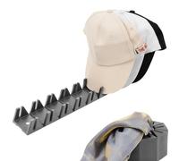 Adorila Hat Stand for Baseball Caps, Foldable Silicone Hat Rack for 8 Caps, Hat Display and Organizer for Bedroom, Closet, Dresser, Office (Grey)