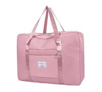 Adorila Travel Duffel Bags, Tote Sports Gym Bag for Women, Shoulder Weekender Overnight Bag with Pocket, Pink