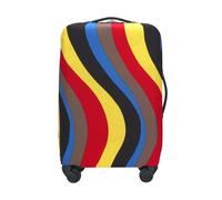 Adorila Travel Luggage Cover Suitcase Protector - Elastic Washable Protective Cover for Suitcase, Colorful Wave Pattern, Size L